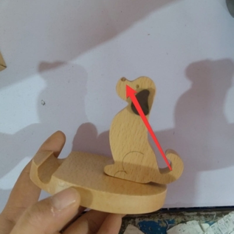 Wooden Animal Phone Stand