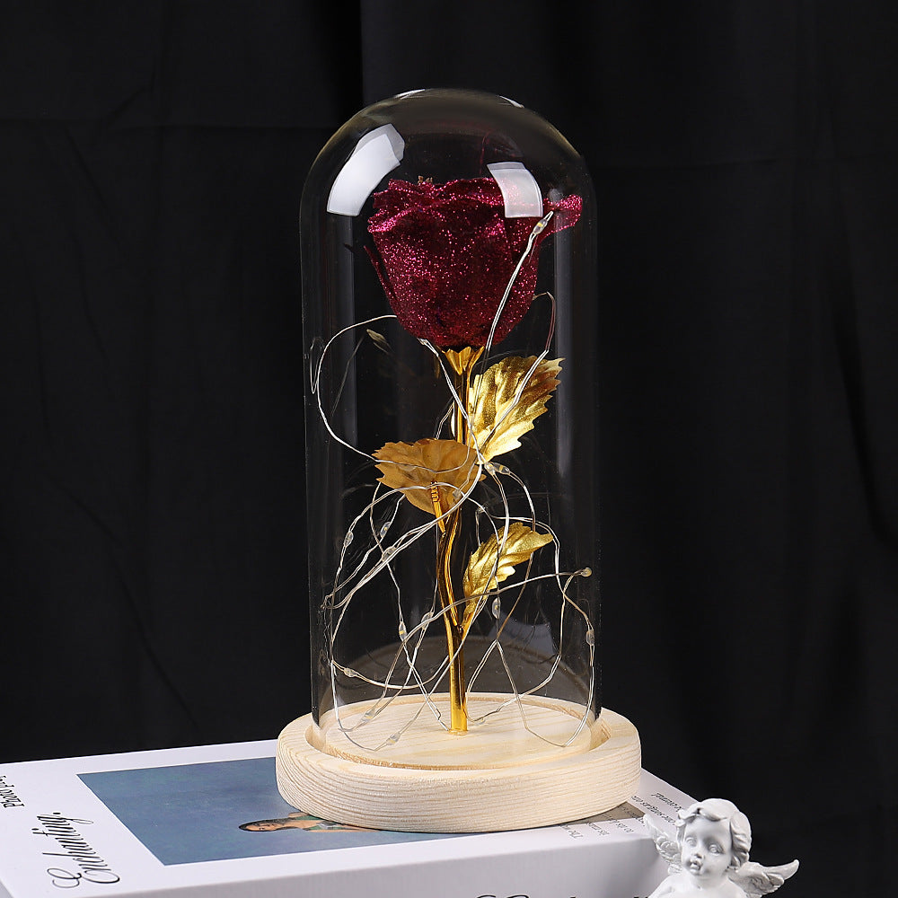 Eternal Rose LED Glass Dome – Romantic Light-Up Gift for Her