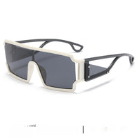 One-Piece Shield Sunglasses – Oversized Square Wraparound Frame