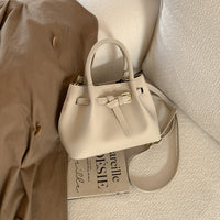 Velvet Luxe Bucket Bag - Suede with Pendant Accents