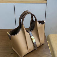 AriaLuxe Parisian Bucket Crossbody - European Retro Spacious Tote
