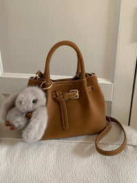 Velvet Luxe Bucket Bag - Suede with Pendant Accents