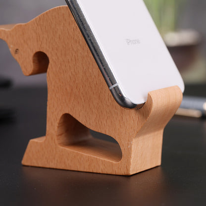 Wooden Animal Phone Stand