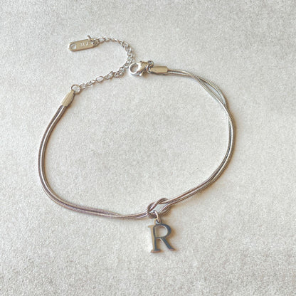 Initial Love Knot Bracelet