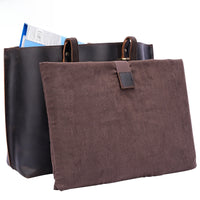 Retro Elegance First-Layer Cowhide Multi-Carry Tote Bag