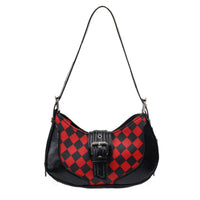 AriaLuxe Checkerboard Luxe PU Handbag - Retro Commuter Plaid Bag