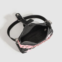 Pink Chain Star Baguette Shoulder Bag