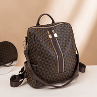 Double Zipper Travel Backpack Retro Print