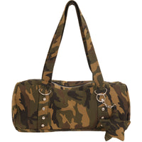 Y2K Pillow Tote Bag with Leopard & Camo Print