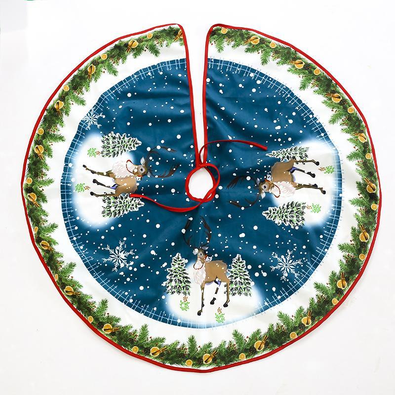 Festive Red & Green Christmas Tree Skirt – Soft Fabric Holiday Décor