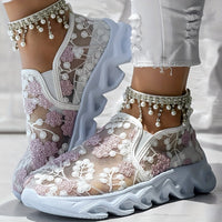 Lumière Sequin Mesh Slip-On Sneakers