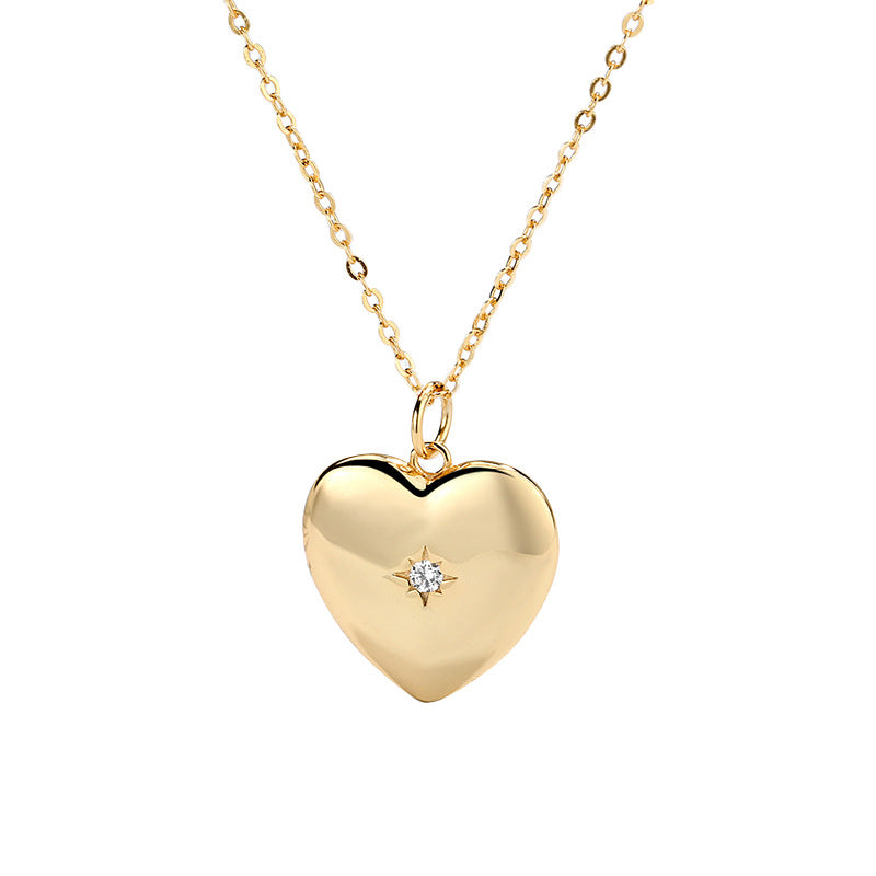 Golden Love Heart Necklace