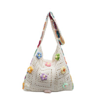 Casual Hollow-Out Woven Beach Bag