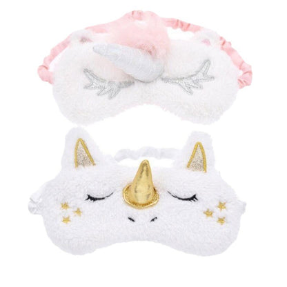 ✨ Plush Unicorn Sleep Mask – 3D Soft Eye Cover