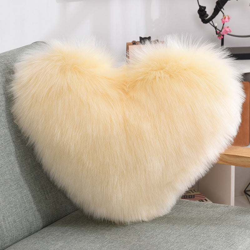 Plush Heart-Shaped Throw Pillow – Soft, Fluffy & Gift-Ready