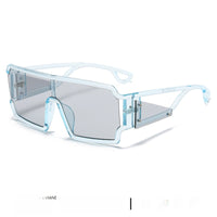 One-Piece Shield Sunglasses – Oversized Square Wraparound Frame