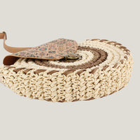 Boho Orbit Ethnic Paper Rope Woven Round Crossbody Bag