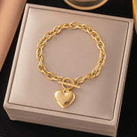 Heart Shaped Alloy Bracelet for Women