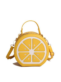 Soleil Round PU Leather Crossbody Bag