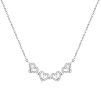 AriaLuxe Trefle Clover Heart Necklace