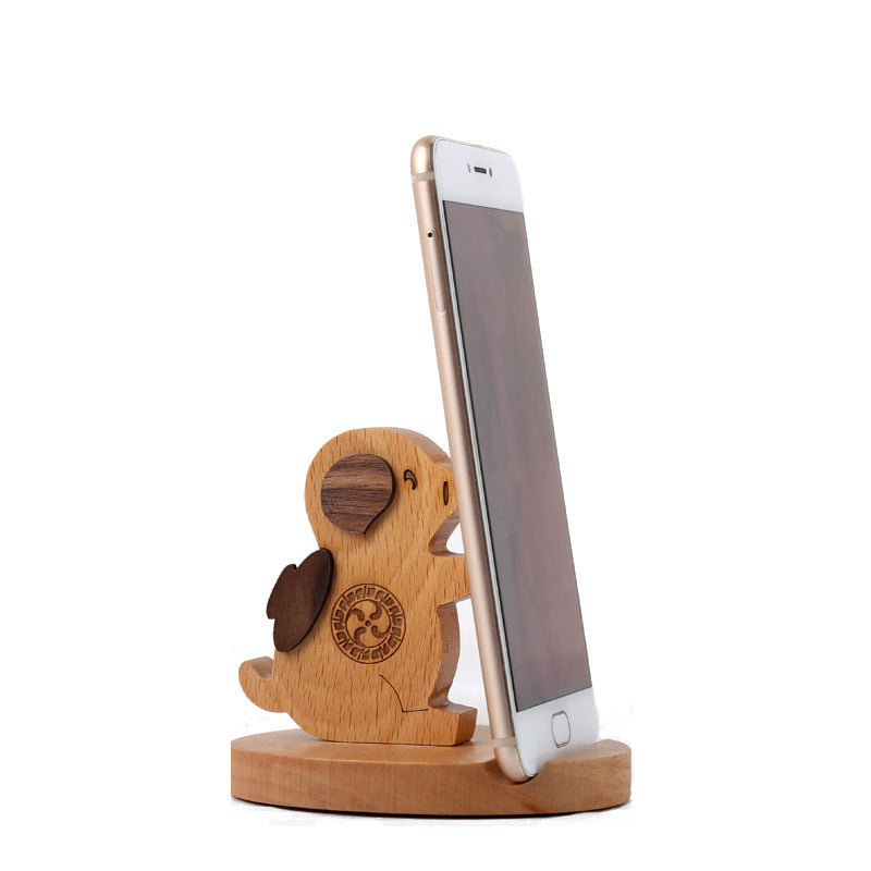 Wooden Animal Phone Stand