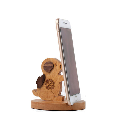 Wooden Animal Phone Stand