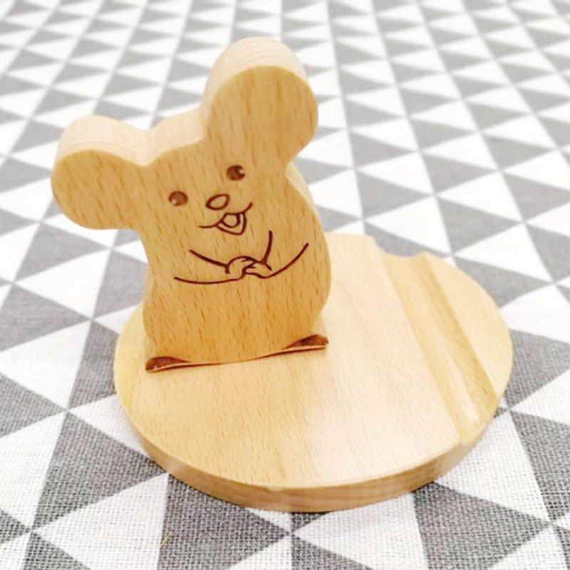 Wooden Animal Phone Stand