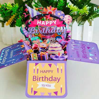 Pop-Up Birthday Gift Box Card