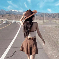 The Marlowe Wide-Brim Western Sun Hat — Breathable & Packable