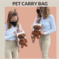 Plush Bear Pet Carrier Bag with Head Opening