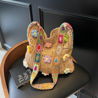 Casual Hollow-Out Woven Beach Bag