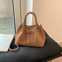 Velvet Luxe Bucket Bag - Suede with Pendant Accents