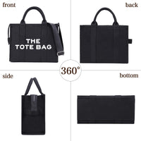 Alphabet Pattern Tote Bag – Canvas or PU Leather