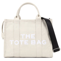 Alphabet Pattern Tote Bag – Canvas or PU Leather