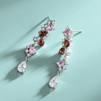 Sterling Silver Zircon Necklace and Earring Set
