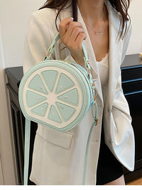 Soleil Round PU Leather Crossbody Bag