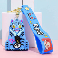 Anime Character Keychain with Gold Buckle