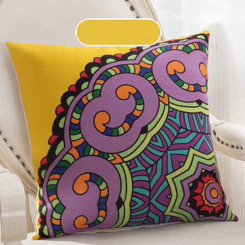 Handcrafted Bohemian Pillow Set – Colorful Mandala Designs