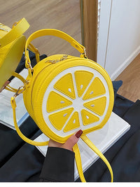 Soleil Round PU Leather Crossbody Bag