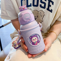 Cartoon Bear Insulated Kids Water Bottle