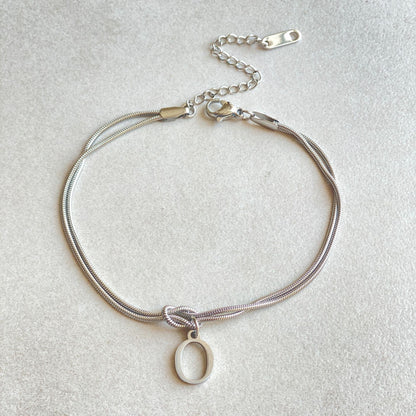 Initial Love Knot Bracelet