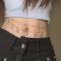 Double Layer Starfish Fish Tail Waist Chain