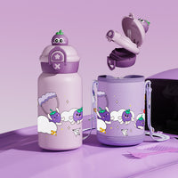 Cartoon Bear Insulated Kids Water Bottle