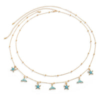 Double Layer Starfish Fish Tail Waist Chain