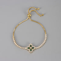 Zircon Floral  Bracelet