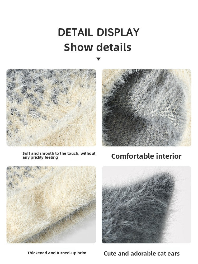 Warm Knitted Beanie with Ear Coverage