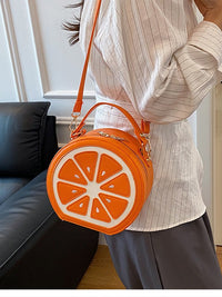 Soleil Round PU Leather Crossbody Bag