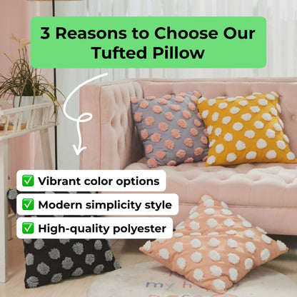 New Nordic Moroccan Tufted Dots Pillow