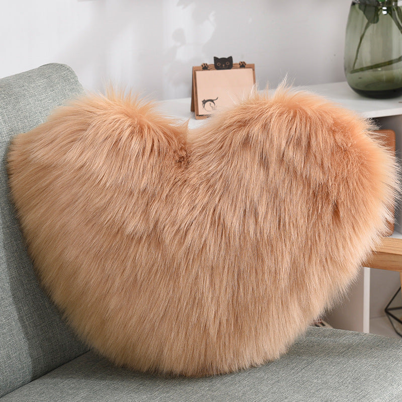 Plush Heart-Shaped Throw Pillow – Soft, Fluffy & Gift-Ready