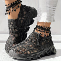 Lumière Sequin Mesh Slip-On Sneakers